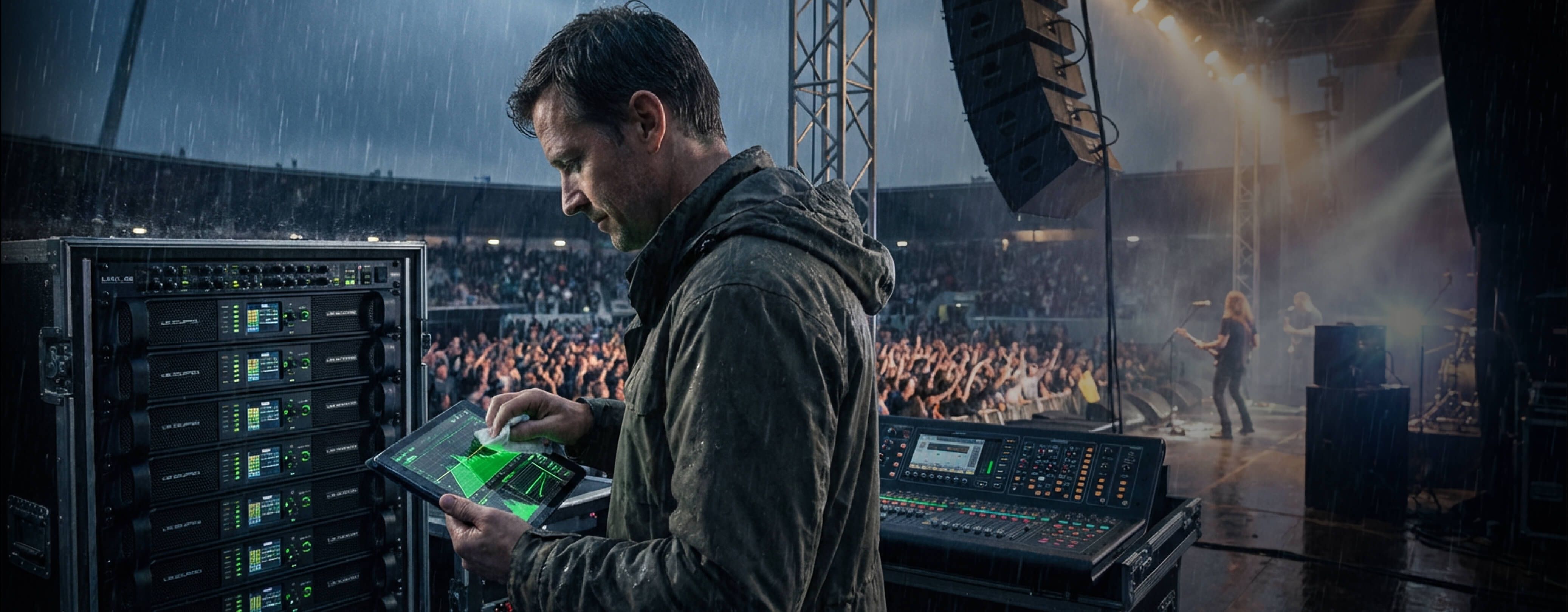 Live music concert with crowd